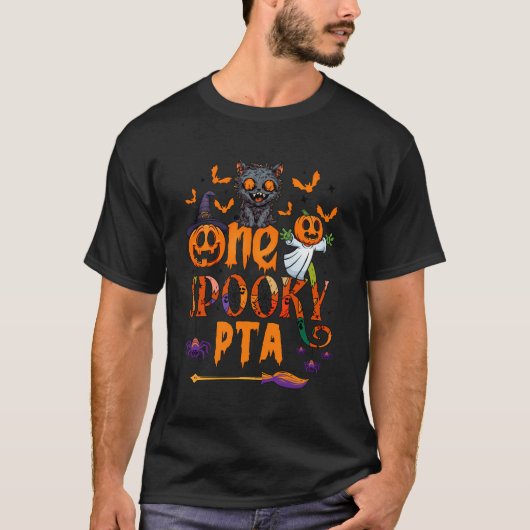 Ein Spooky Pta Funny Halloween Spooky Pta Black Ca T-Shirt (Vorderseite)