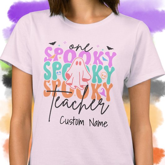 Ein Spooky Teacher individualisierbares Hemd T-Shirt