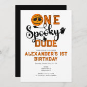Ein Spooky Typ Basketball Boys Krasser Kindergebur Einladung (Vorne/Hinten)