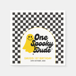 Ein Spooky Typ Groovy Halloween erster Geburtstag Serviette
