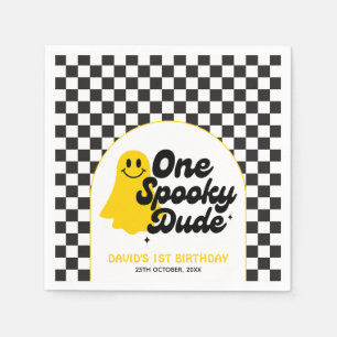Ein Spooky Typ Groovy Halloween erster Geburtstag Serviette
