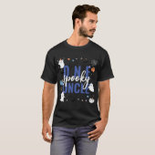 Ein Spooky Uncle Blue Bold Script Halloween T-Shirt (Vorne ganz)