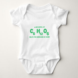 Ein Spoonful C6H12O6 hilft der Medizin, unten zu Baby Strampler