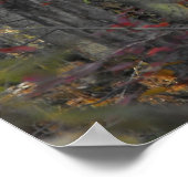 Ein Spray von roten Blätter Poster (Ecke)