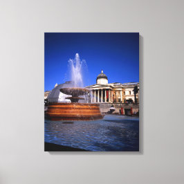 Ein Springbrunnen Trafalgar Square London Leinwanddruck