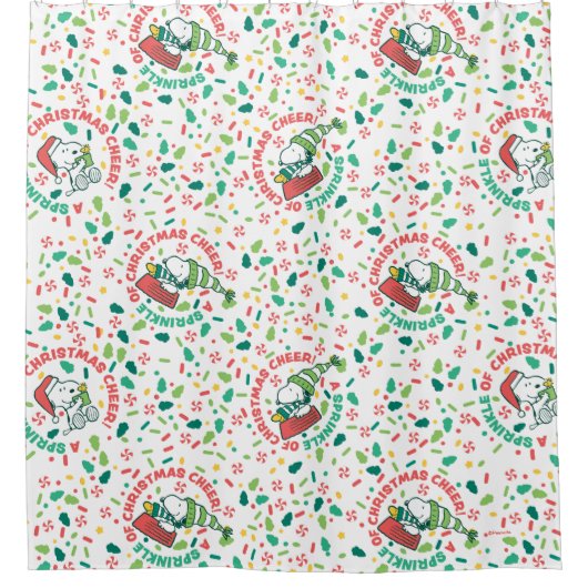 Ein Sprinkle Weihnachts-Cheer-Muster Duschvorhang (Vorderseite)