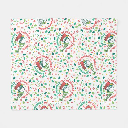 Ein Sprinkle Weihnachts-Cheer-Muster Fleecedecke (Vorderseite (Horizontal))