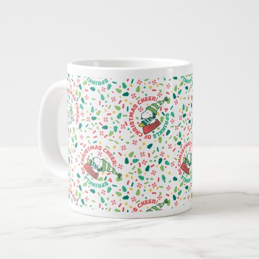 Ein Sprinkle Weihnachts-Cheer-Muster Jumbo-Tasse (Vorderseite Links)