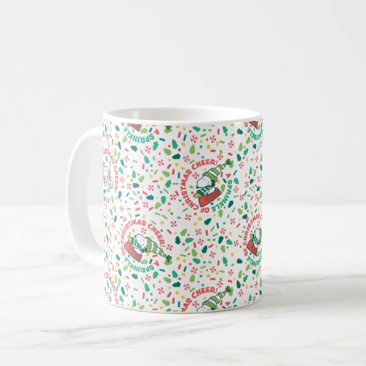 Ein Sprinkle Weihnachts-Cheer-Muster Kaffeetasse (Vorderseite Links)