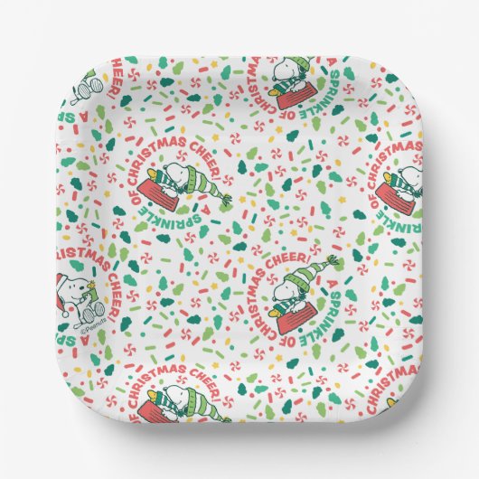 Ein Sprinkle Weihnachts-Cheer-Muster Pappteller (Vorderseite)