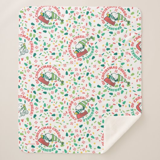Ein Sprinkle Weihnachts-Cheer-Muster Sherpadecke (Vorderseite)