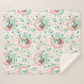 Ein Sprinkle Weihnachts-Cheer-Muster Sherpadecke (Vorderseite (Horizontal))