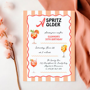 Ein Spritz älter - Geburtstagsfeier für jedes Alte Einladung