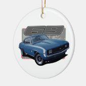 Ein Spritzen von blauem Camaro Keramik Ornament (Links)