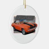 Ein Spritzen von orange Camaro Keramik Ornament (Rechts)