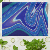 Ein Spritzer Blau Geschirrtuch (Gefaltet)