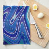 Ein Spritzer Blau Geschirrtuch (Viertel Falte)