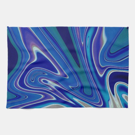 Ein Spritzer Blau Geschirrtuch (Horizontal)