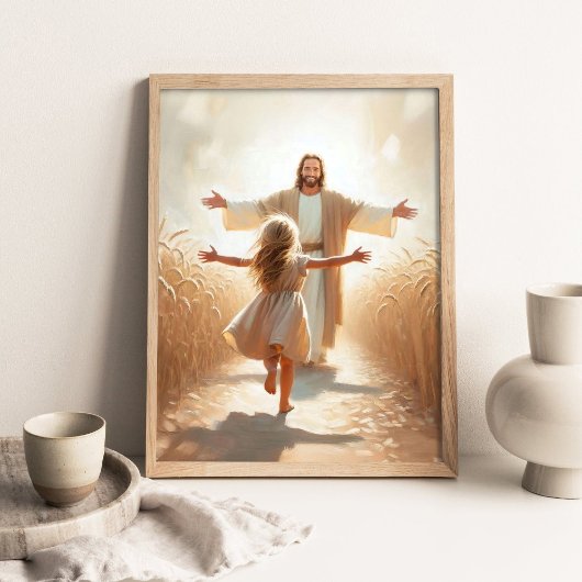 Ein Sprung des Glaubens, Christliche Kunst, Jesus Poster