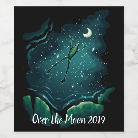 Ein Sprung über den Mond Weinetikett (Einzelnes Label)