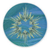 Ein Sprung von Federn Keramik Knob / Rumpf Keramikknauf (Vorderseite)