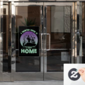 Ein Spuk Haus ist eine glückliche Zuhause Fensteraufkleber (Büro Tür)