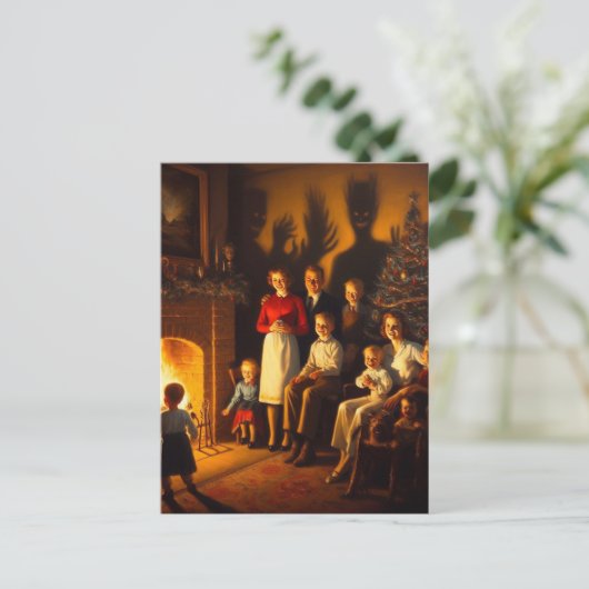 Ein Spuk Horror zu Weihnachten Postkarte (Stehend Vorderseite)