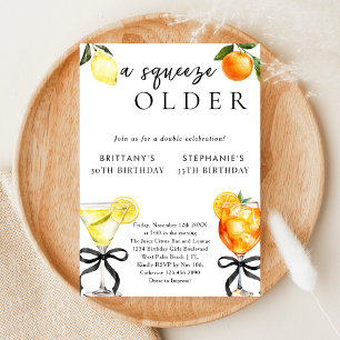Ein Squeeze Older Martini Aperol Doppelter Geburts Einladung