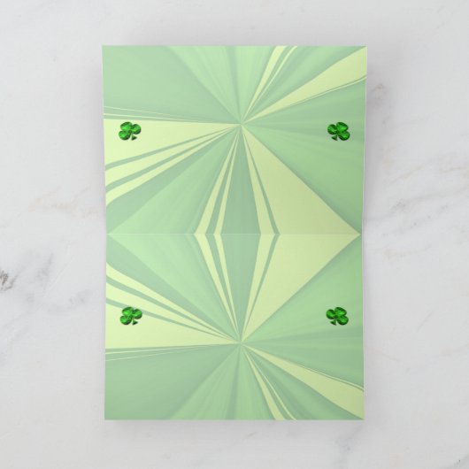 Ein St. Patrick's Day Gold Bath Karte (Innenseite)