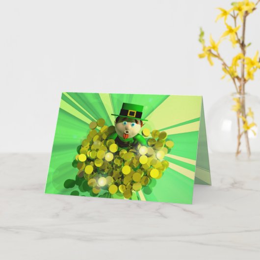 Ein St. Patrick's Day Gold Bath Karte (Gelbe Blume)