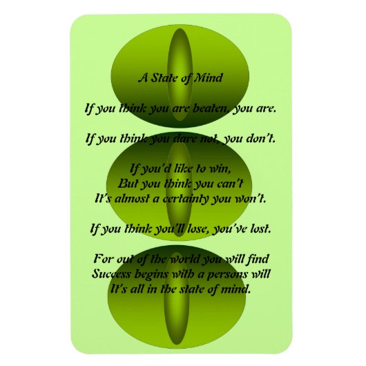 Ein Staat des Gedankengedichtemagneten Magnet (Vertikal)