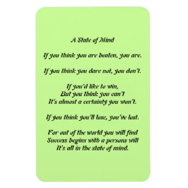 Ein Staat des Gedankengedichtemagneten Magnet