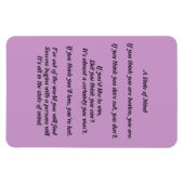 Ein Staat des Gedankengedichtemagneten Magnet (Horizontal)