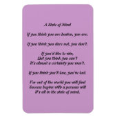 Ein Staat des Gedankengedichtemagneten Magnet (Vertikal)