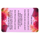 Ein Staat des Gedankengedichtemagneten Magnet (Horizontal)