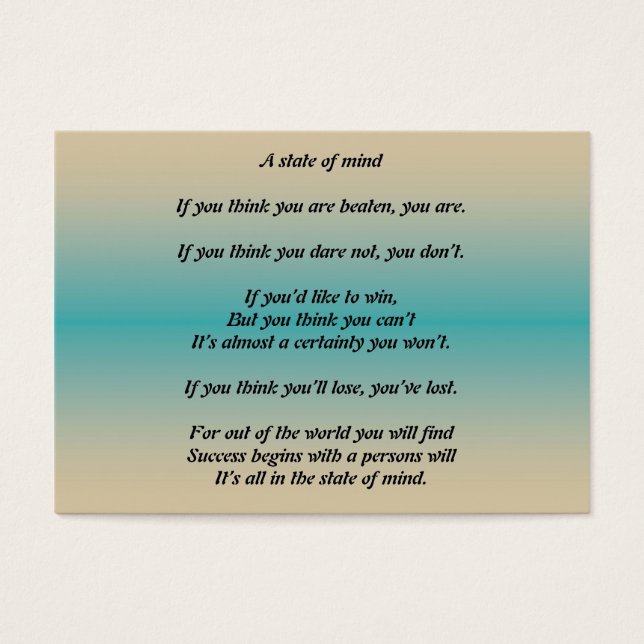 Ein Staat des Geistes (Vorderseite)