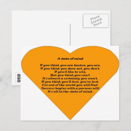 Ein Staat des Geistes Postkarte (Vorne/Hinten)