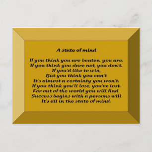 Ein Staat des Geistes Postkarte