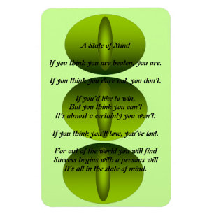 Ein Staat des Sinnesgedicht-Magneten Magnet