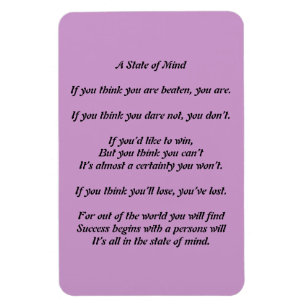 Ein Staat von Mind Gedicht Magnet