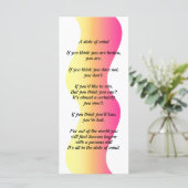 Ein Staat von Mind Rack Cards (Stehend Vorderseite)