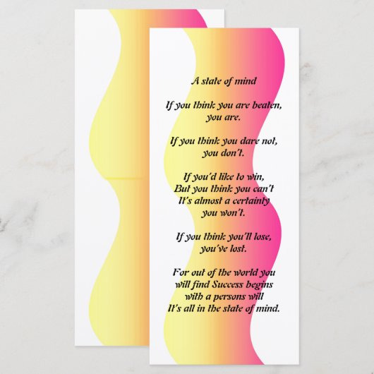 Ein Staat von Mind Rack Cards (Vorne/Hinten)