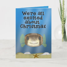 Ein Stachelschwein-Puffer-Fisch-Weihnachten