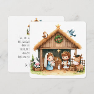 Ein Stall voller Freude Feiertagskarte