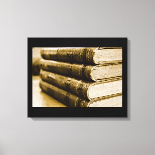 Ein Stapel alter Bücher Leinwanddruck (Vorderseite)