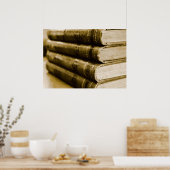 Ein Stapel alter Bücher Poster (Küche)