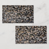 Ein Stapel des Brennholzes Visitenkarte (Vorne/Hinten)