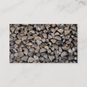 Ein Stapel des Brennholzes Visitenkarte (Rückseite)