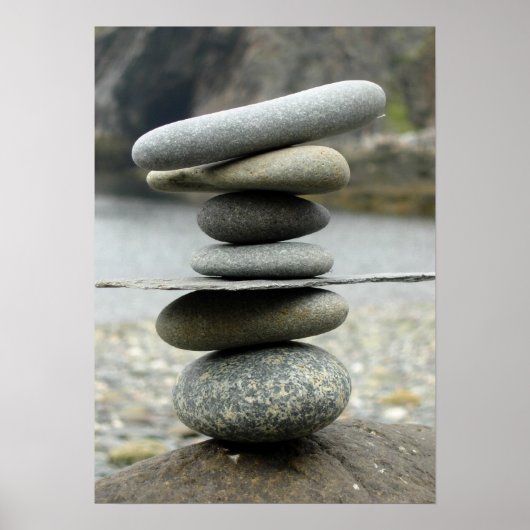 Ein Stapel Rocks-Canvas-Druck Poster (Vorne)