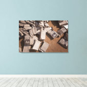 Ein Stapel zu essen Leinwanddruck (Insitu (Holzboden))